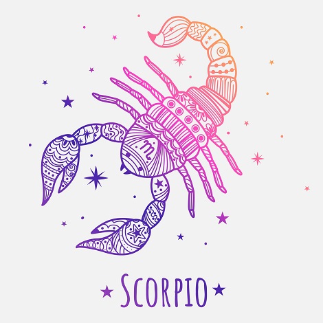 reprezentare colorata a zodiei Scorpion