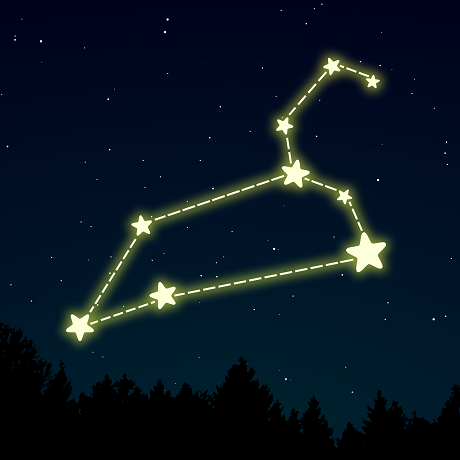 reprezentare a zodiei Leu sub forma unei constelatii
