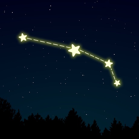 ilustratie, cer instelat, reprezentare a zodiei Berbec sub forma de constelatie
