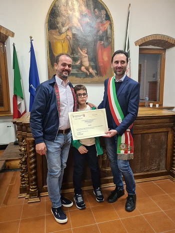 Sebastiano Guazzeroni a fost premiat la primaria Paciano pentru ca si-a salvat tatal