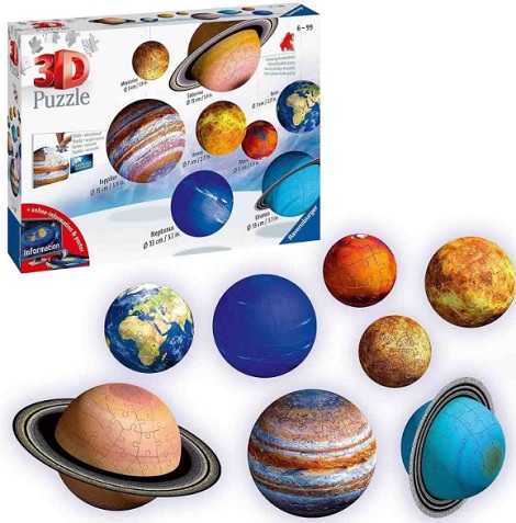 puzzle 3D planetele din sistemul solar