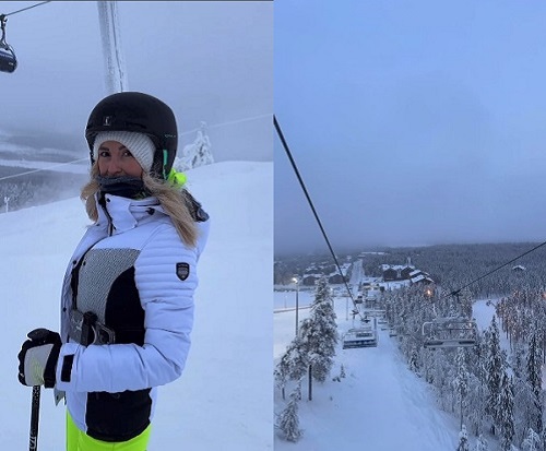 Andreea Balan la schi in Laponia