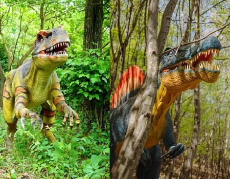 dinozauri dintr-un parc tematic