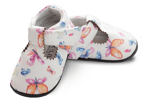  Pantofi casual-piele_MONA_fete_Alb/Fluturi 