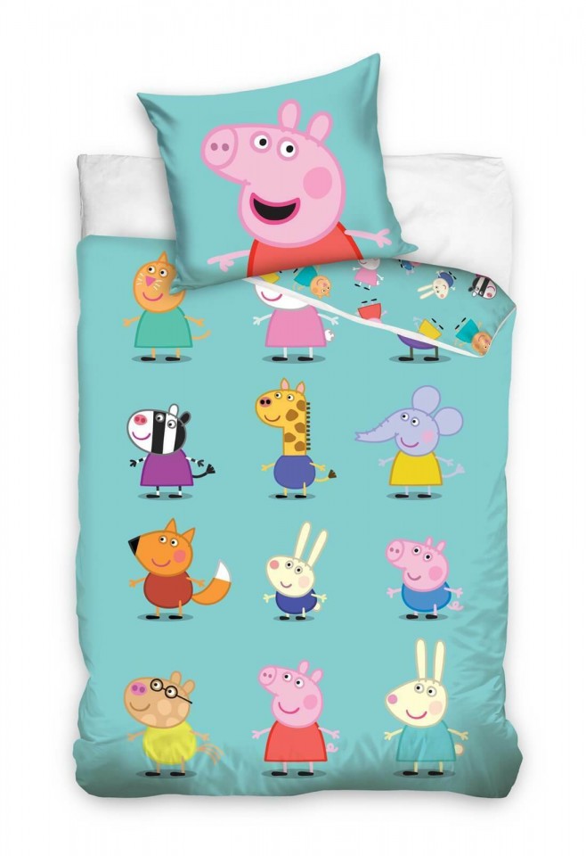 Lenjerie-de-pat-Peppa-Pig