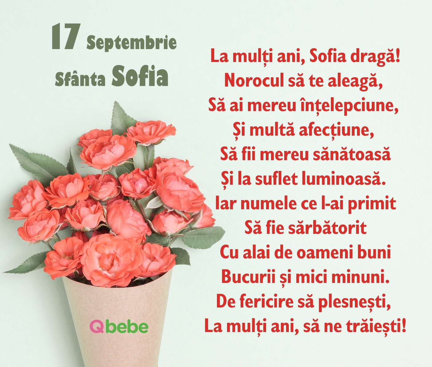 felicitare de sfanta sofia