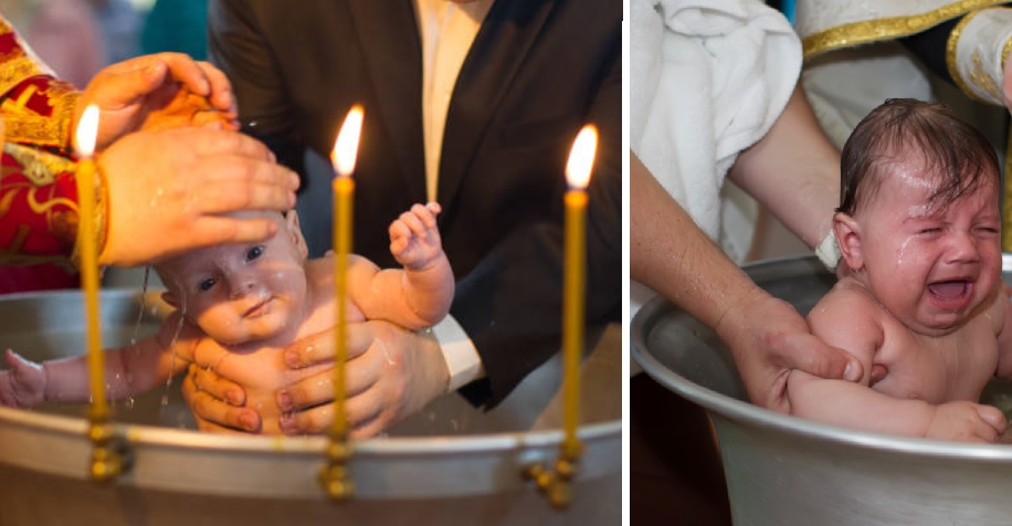 bebelusi botezati in cristelnita