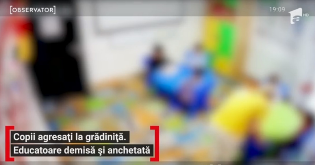 video cu educatoare care a agresat copiii