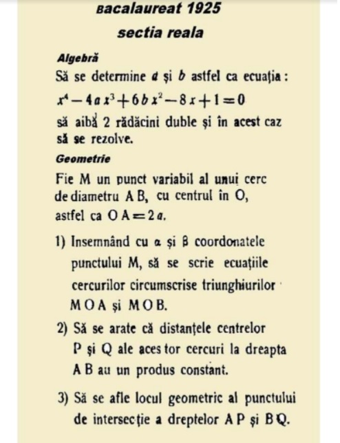subiecte bacalureat 1925 la matematica