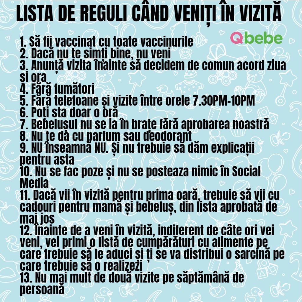 lista de reguli nou-nascut