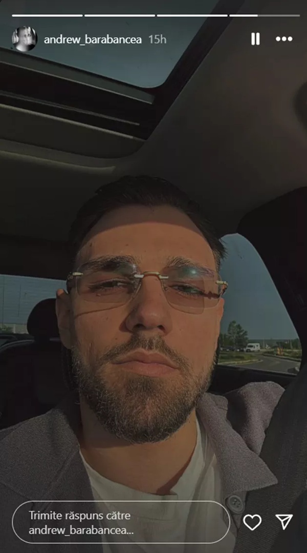 andrew barabancea la volanul unei masini