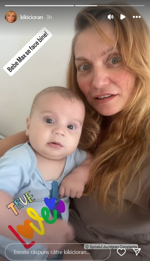 captura instagram story cu cristina cioran si baiatul ei