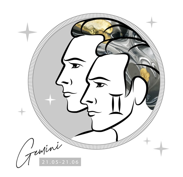 reprezentare grafica a zodiei gemeni