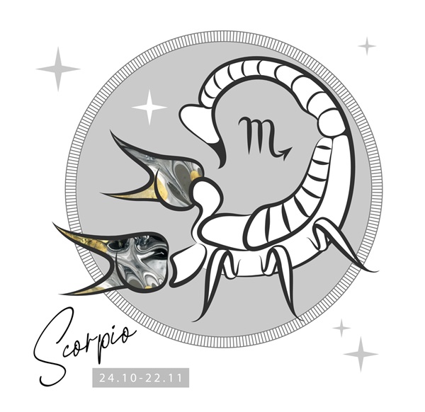 reprezentare grafica a zodiei scorpion