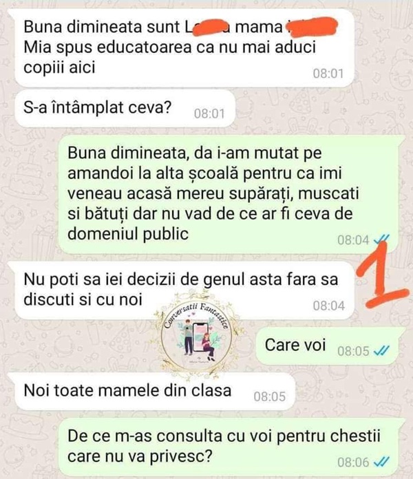 print screen de pe o conversatie pe whatsapp