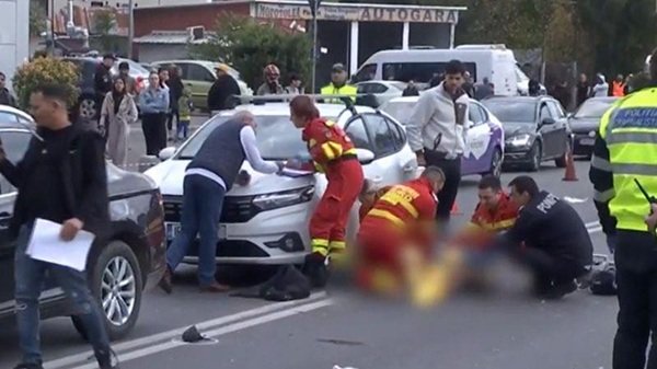 echipaj smurd sosit la locul unui accident