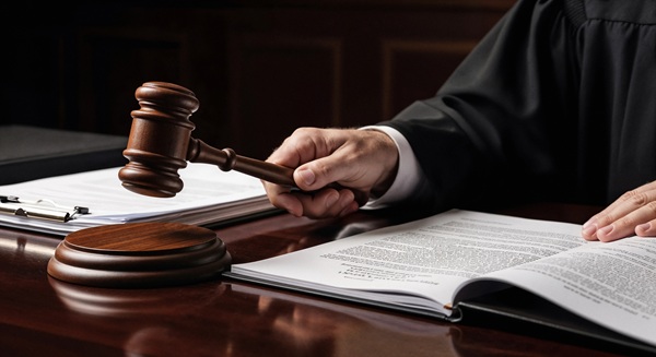 un jidecator da o sentinta cu ciocanul