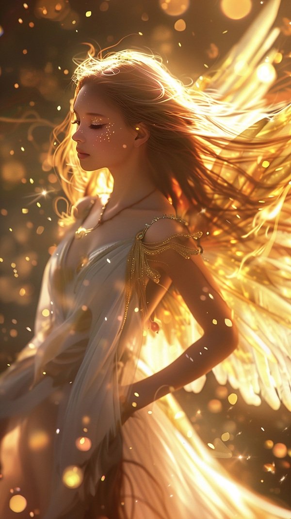 femeie imbracata in alb in foc