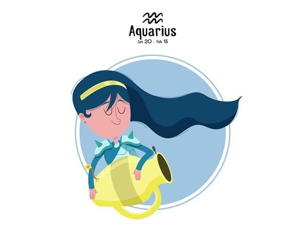 reprezentare feminina a zodiei varsator pe fundal alb