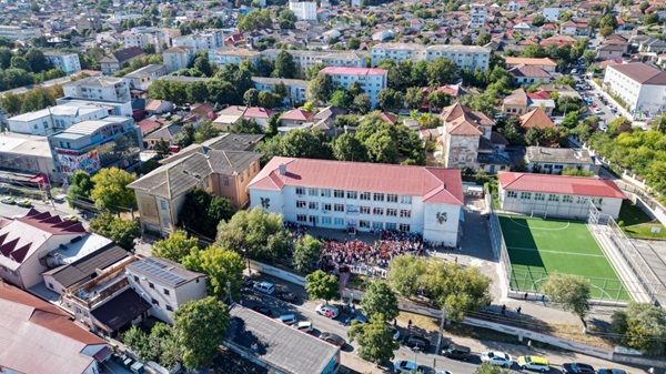 o parte din orasul medgidia vazut de sus