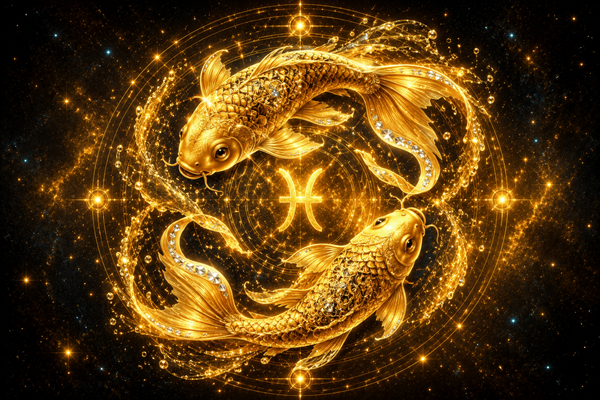 zodia pesti aurie cu doi pesti in pozitia ying yang