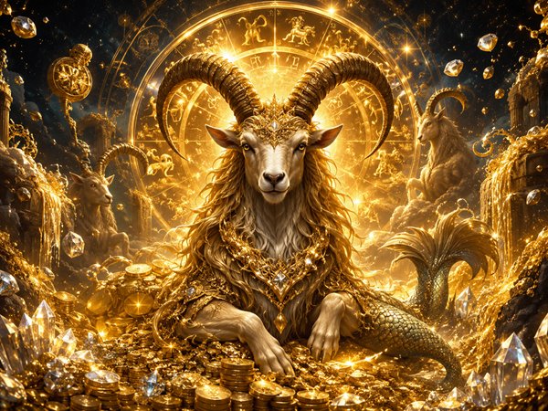 zodia capricorn inconjurata de aur si bogatii