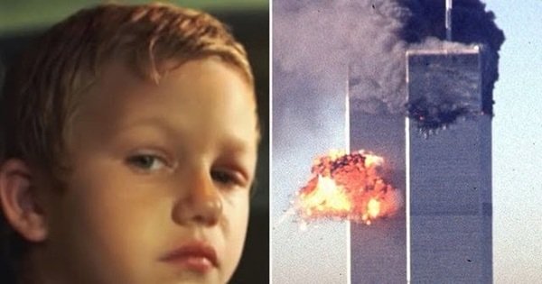 colaj foto cu un baiat blond si atentatele din 11 septembrie