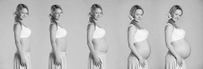 femeie-fotografiata-in-toate-etapele-sarcinii