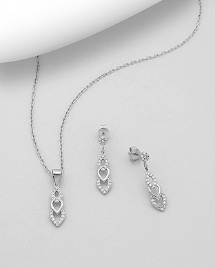 set argint cubic zirconia